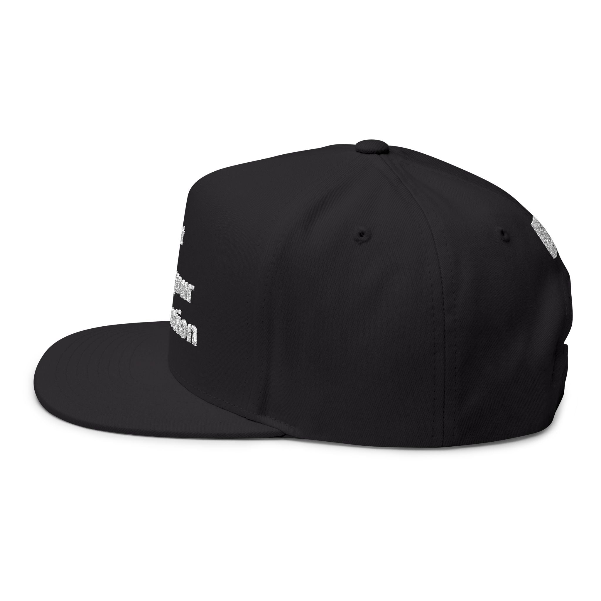 Embroidered Flat Brim Cap