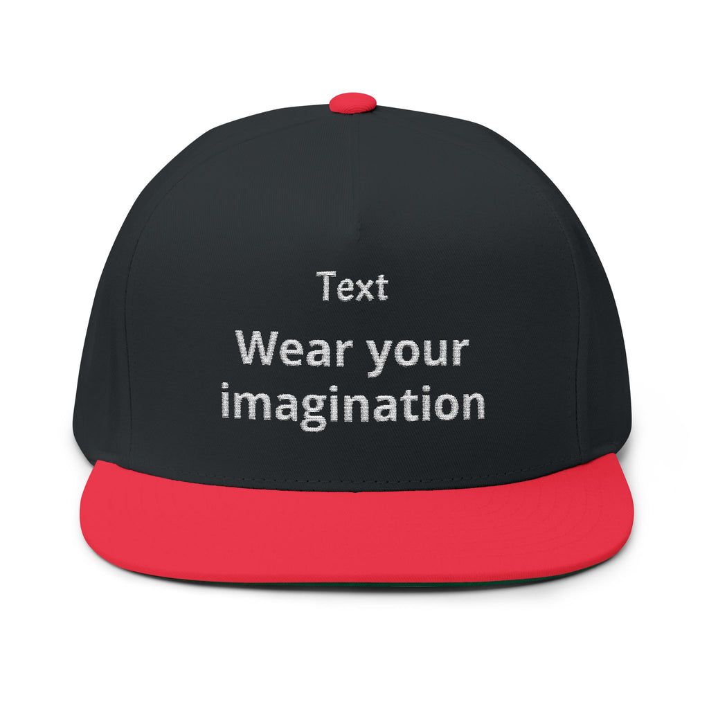 Embroidered Flat Brim Cap