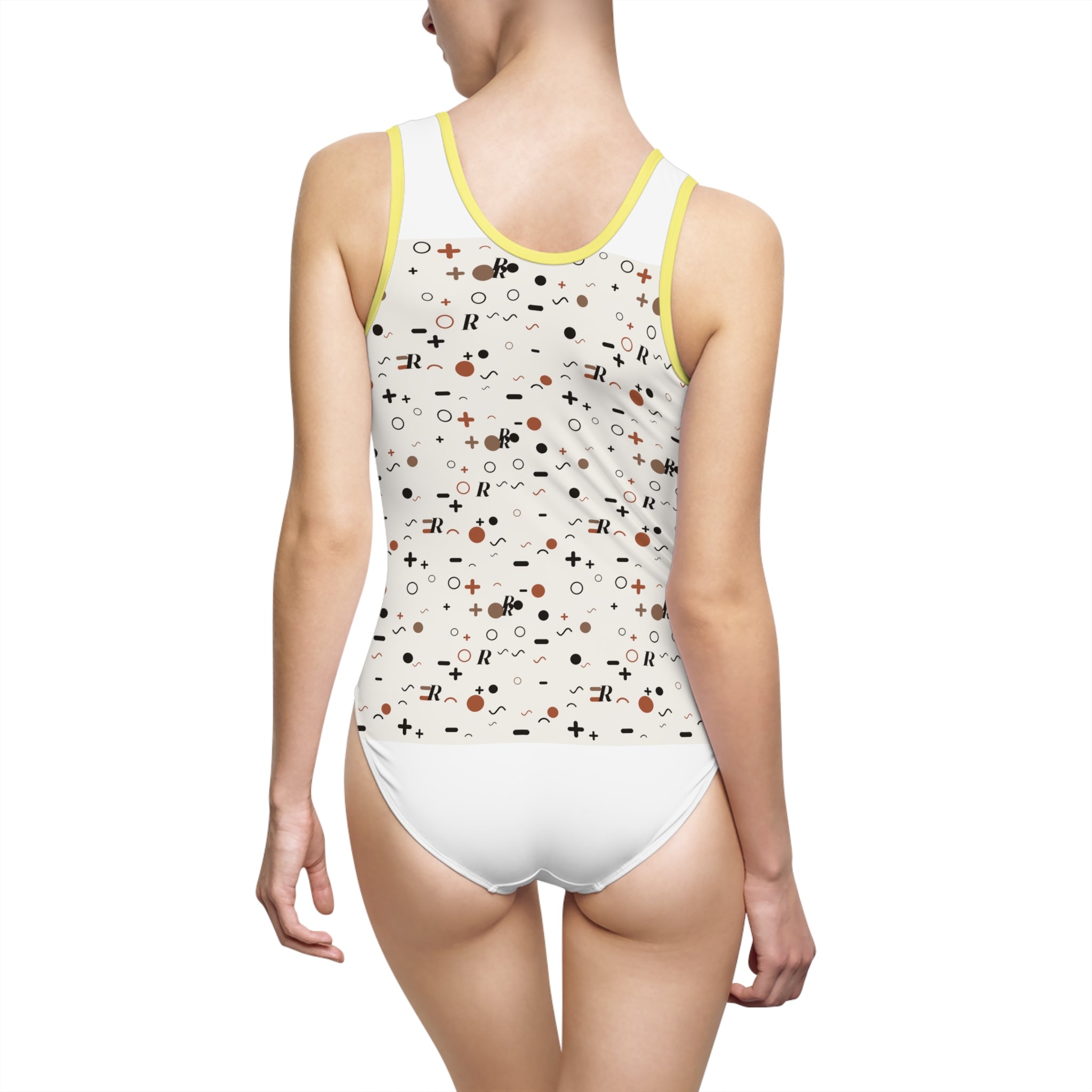 Chaos Print Classic Swimsuit