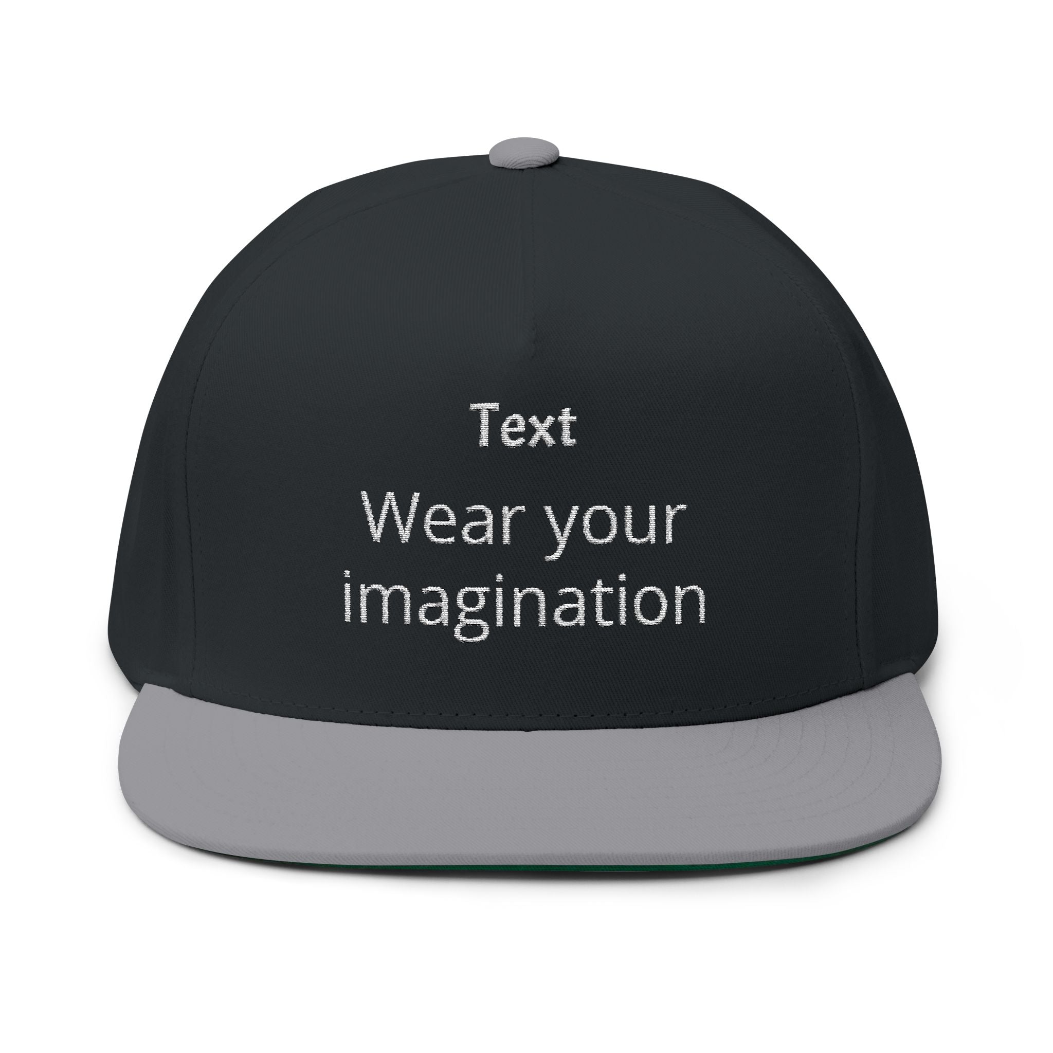 Embroidered Flat Brim Cap