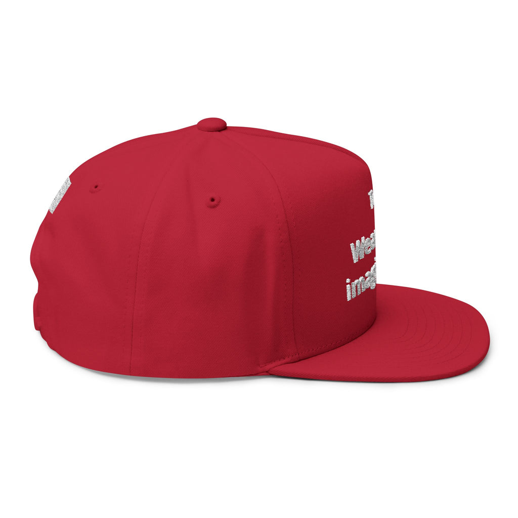 Embroidered Flat Brim Cap