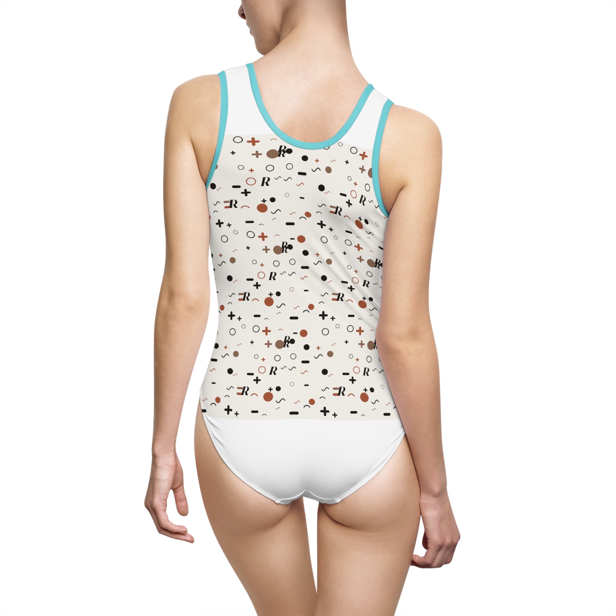 Chaos Print Classic Swimsuit