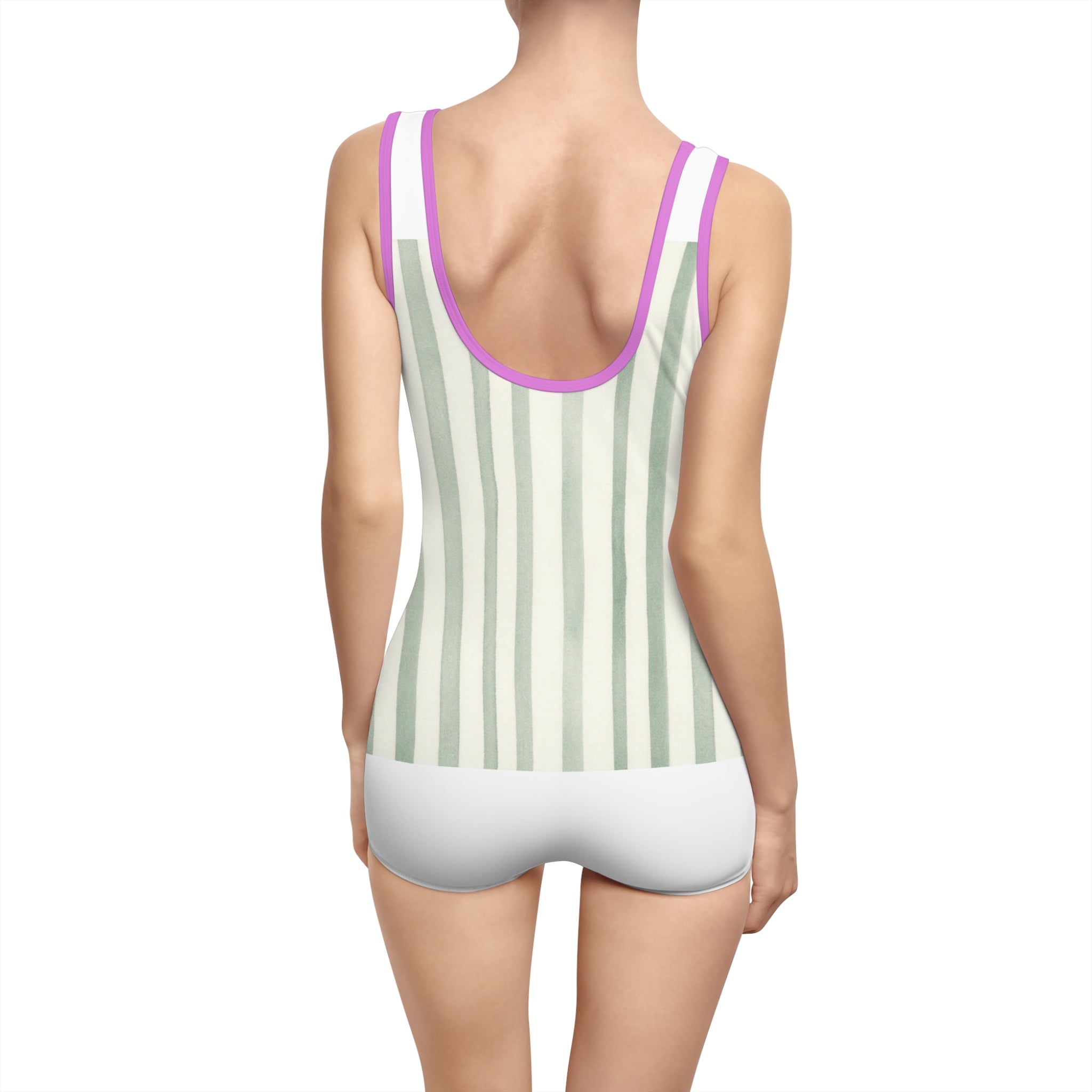 Emma Sage Stripe Swimsuit