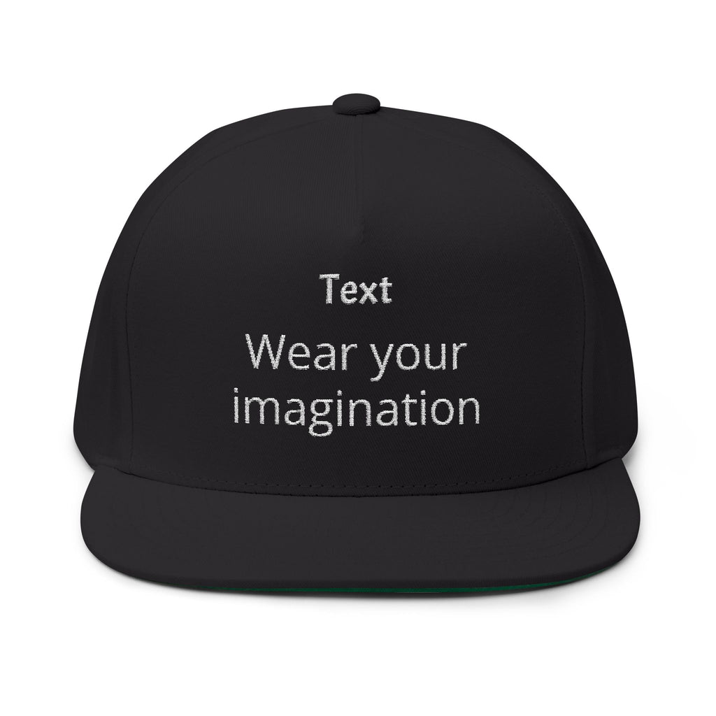 Embroidered Flat Brim Cap