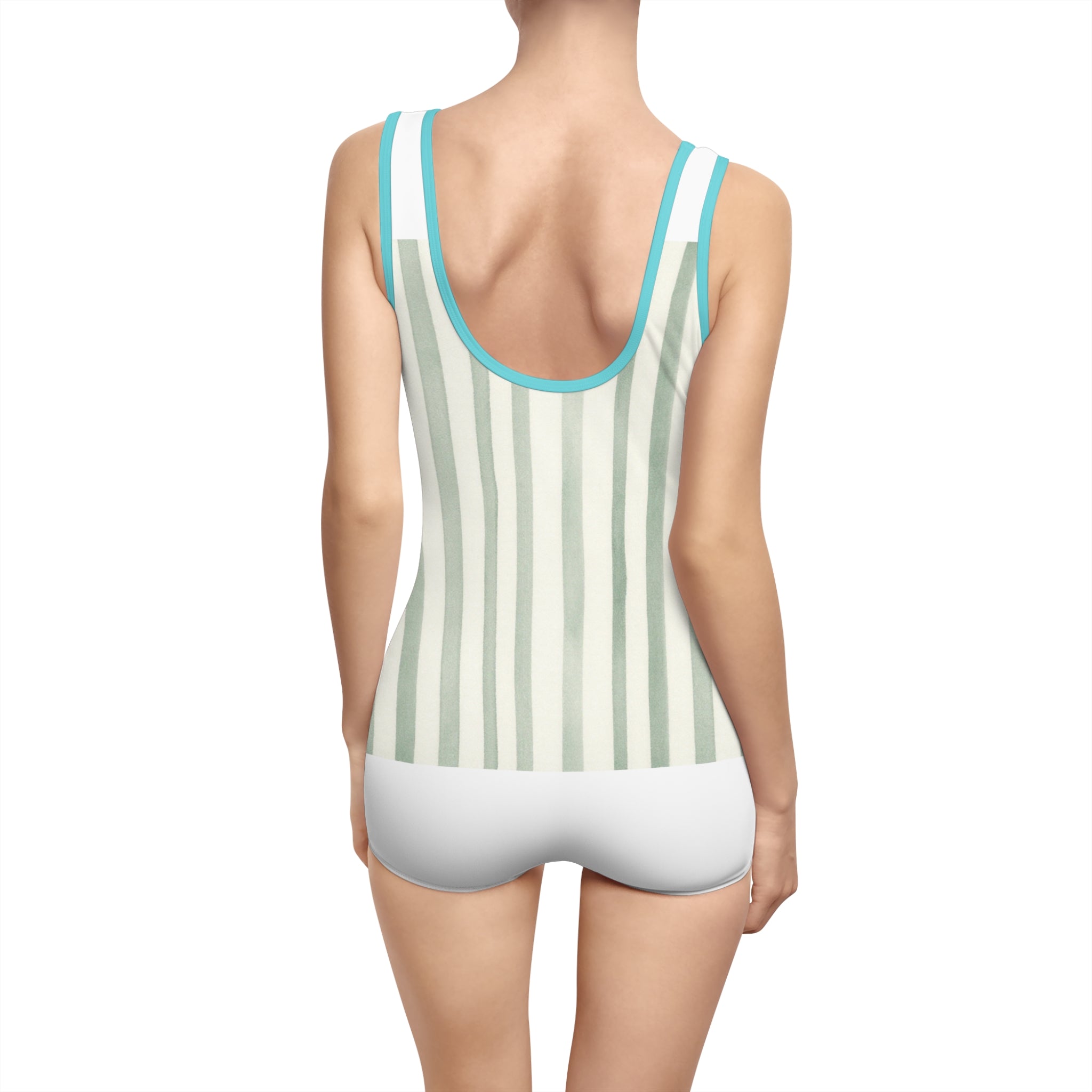 Emma Sage Stripe Swimsuit