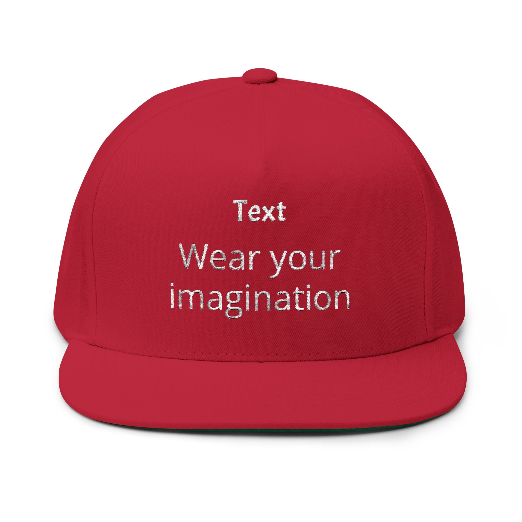 Embroidered Flat Brim Cap