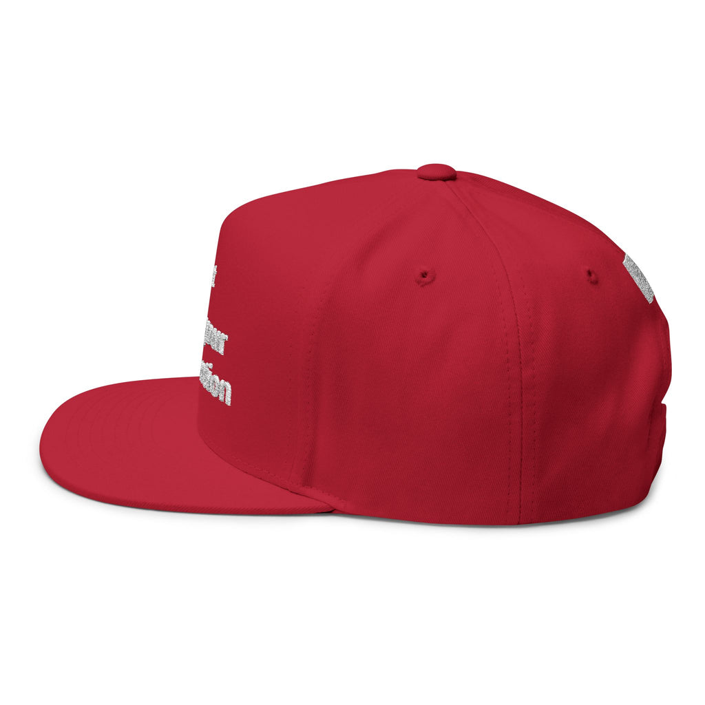 Embroidered Flat Brim Cap