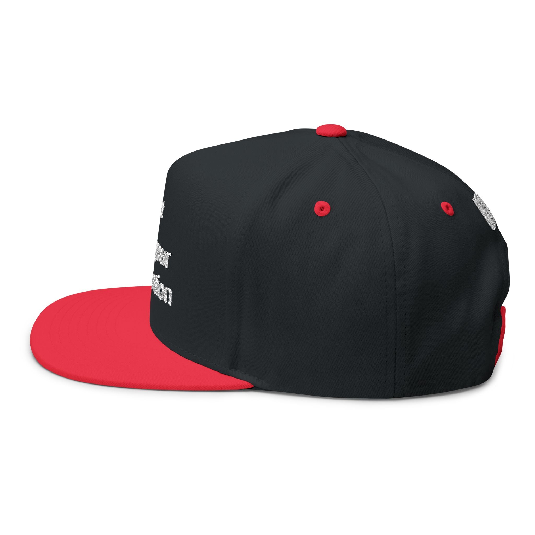 Embroidered Flat Brim Cap
