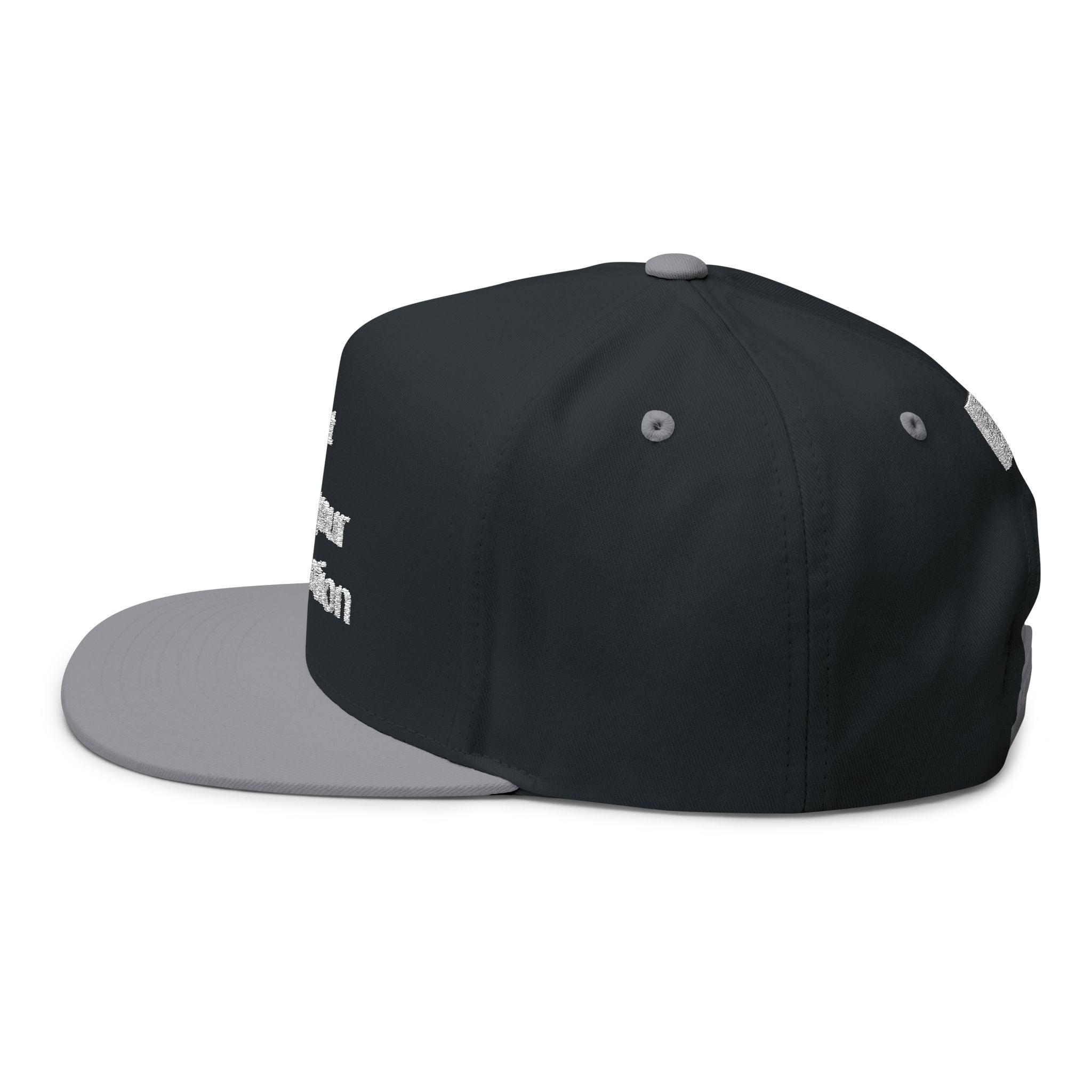 Embroidered Flat Brim Cap