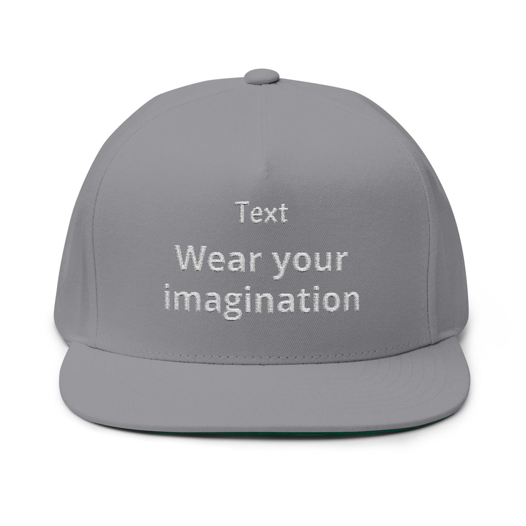 Embroidered Flat Brim Cap