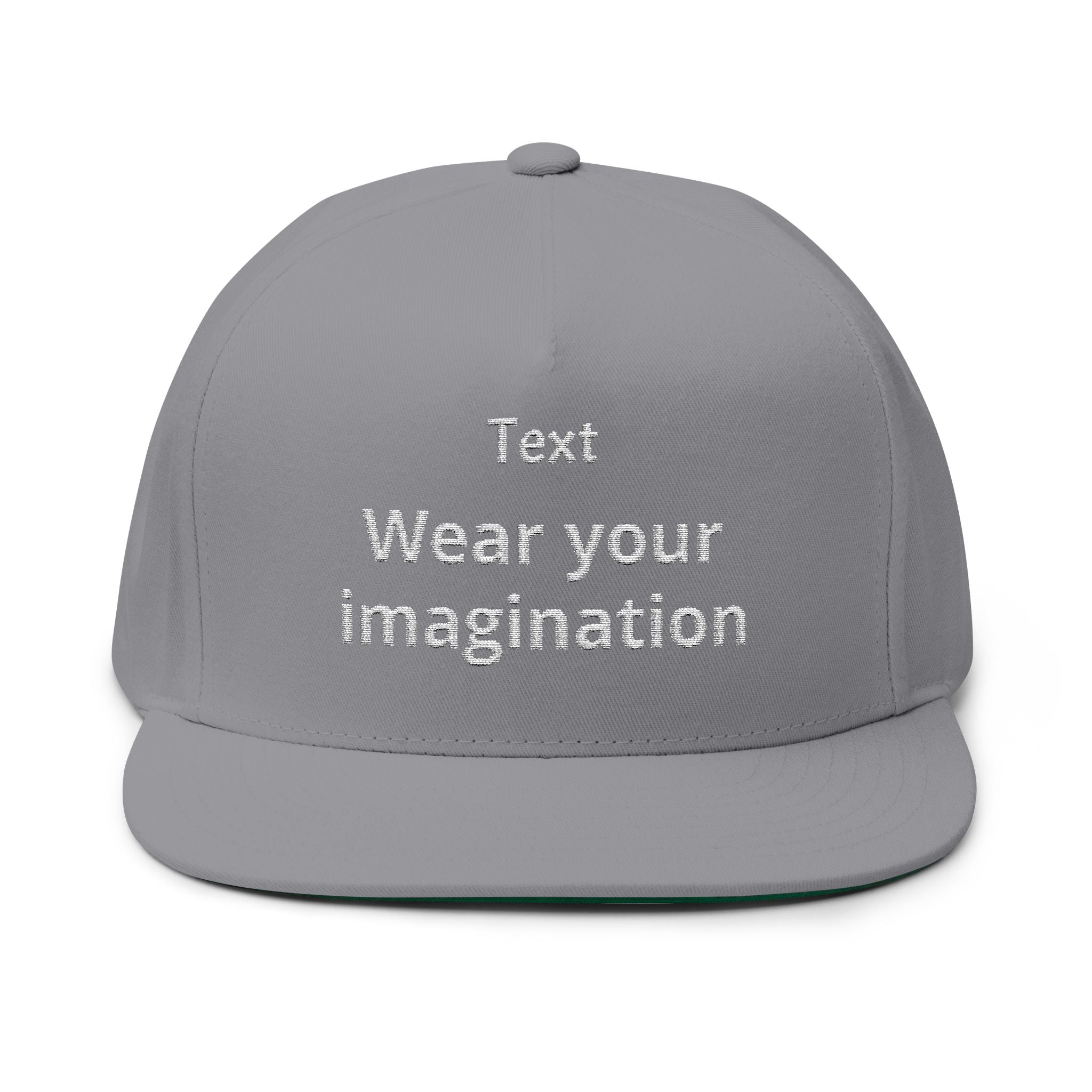 Embroidered Flat Brim Cap