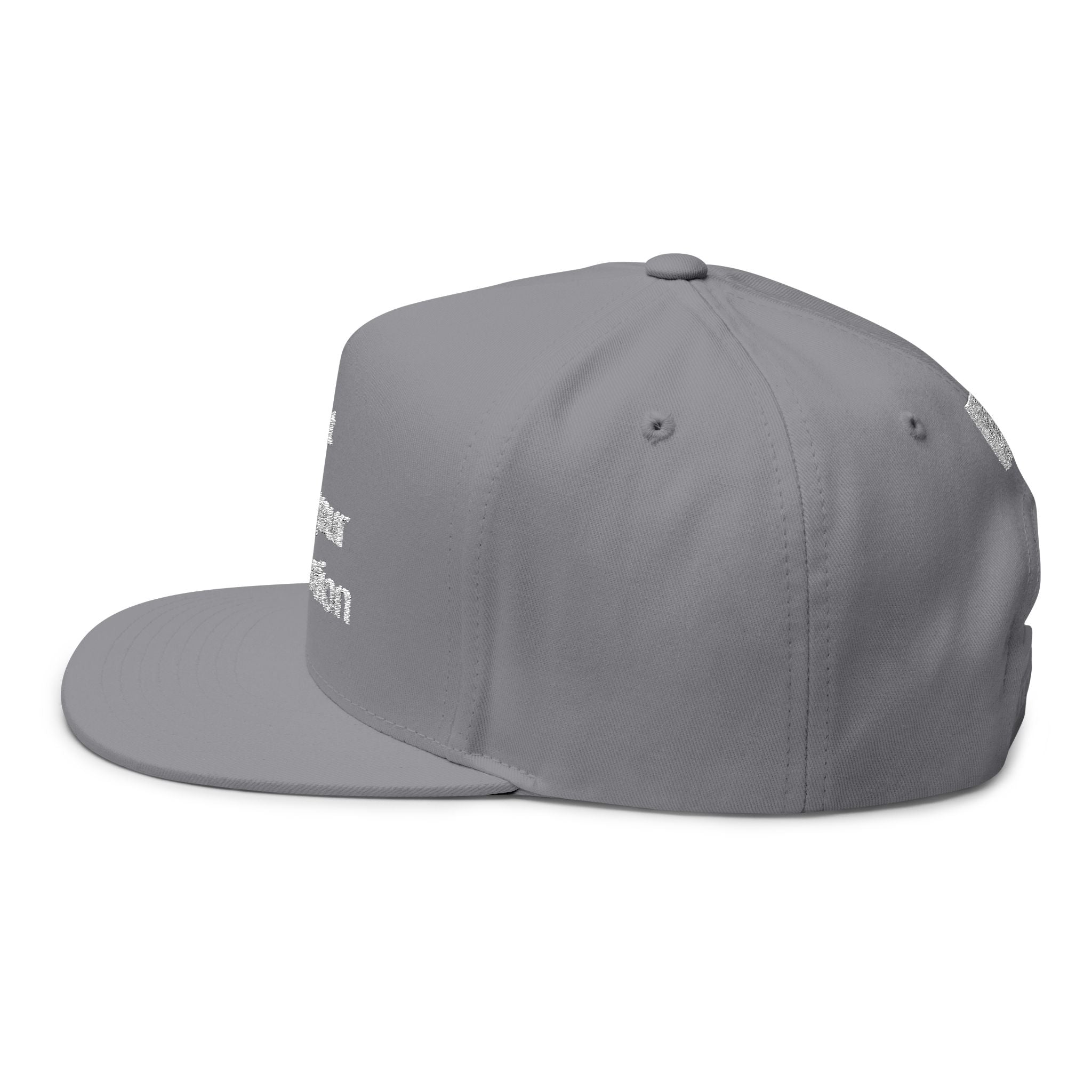 Embroidered Flat Brim Cap