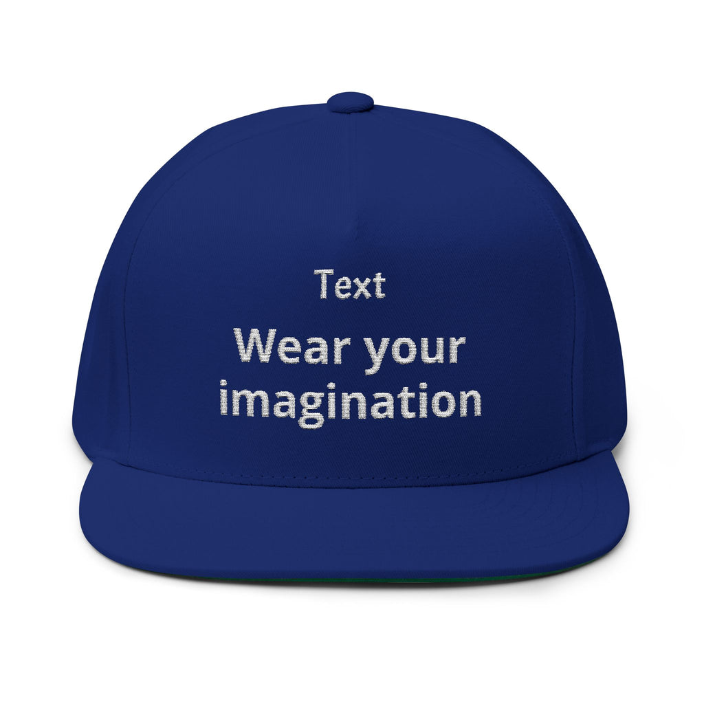 Embroidered Flat Brim Cap