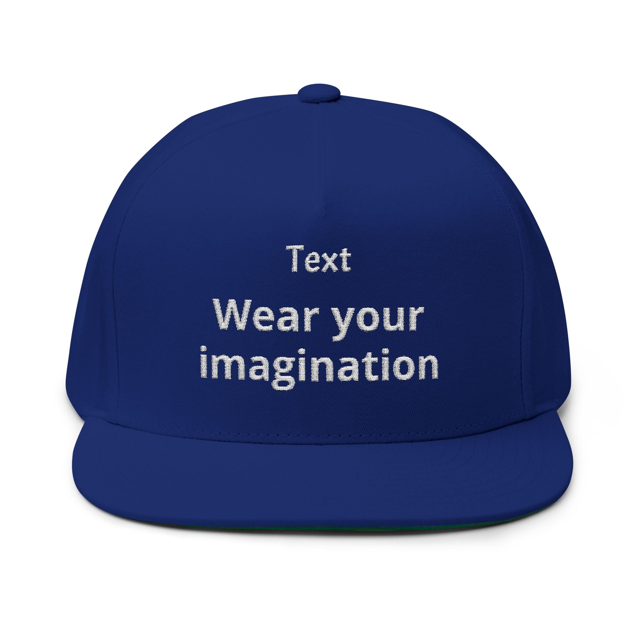 Embroidered Flat Brim Cap