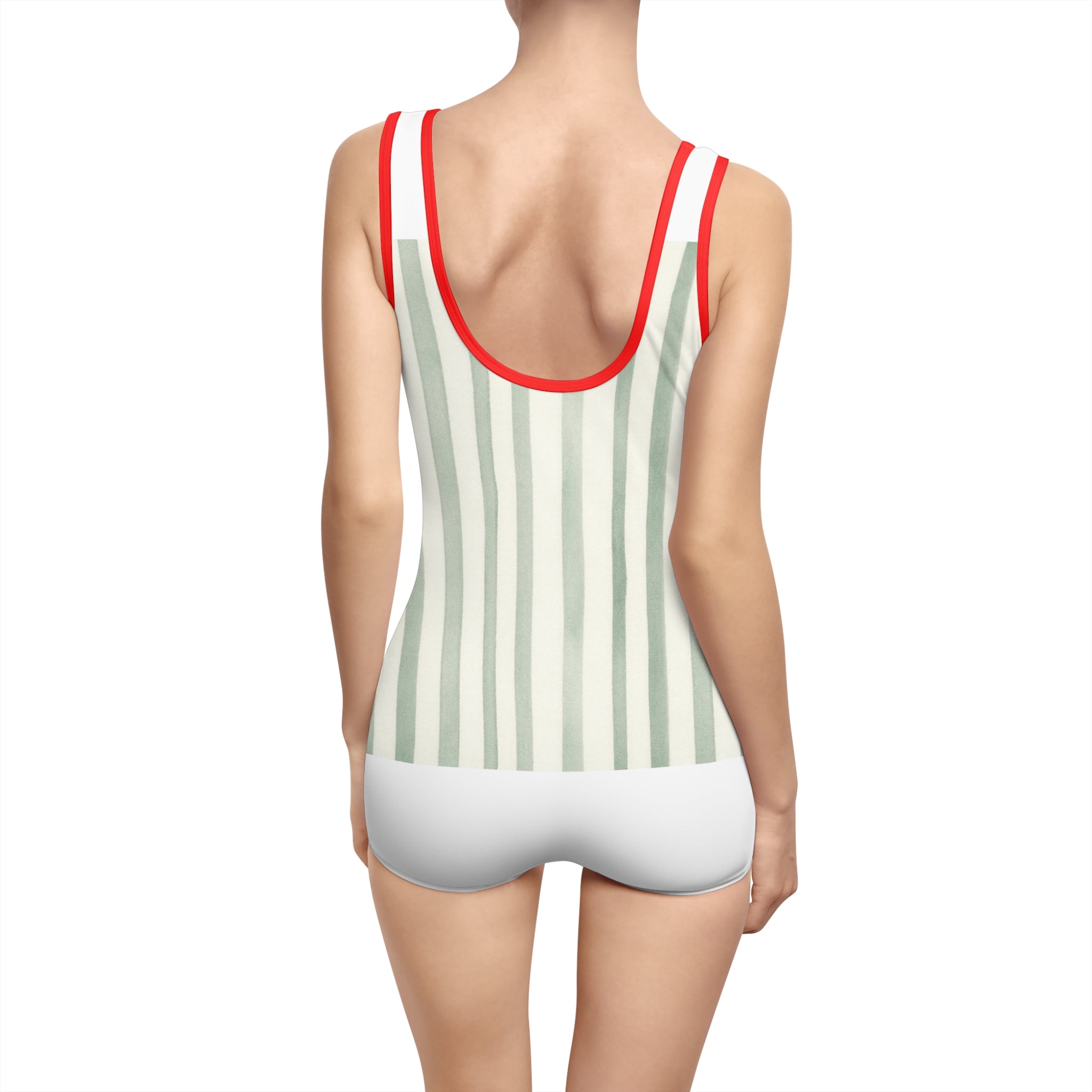 Emma Sage Stripe Swimsuit
