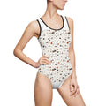 Chaos Print Classic Swimsuit