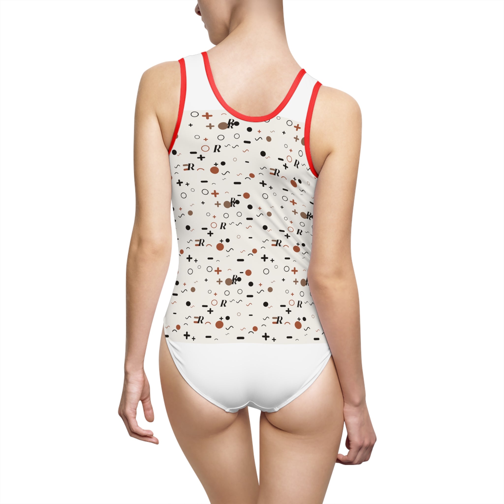 Chaos Print Classic Swimsuit