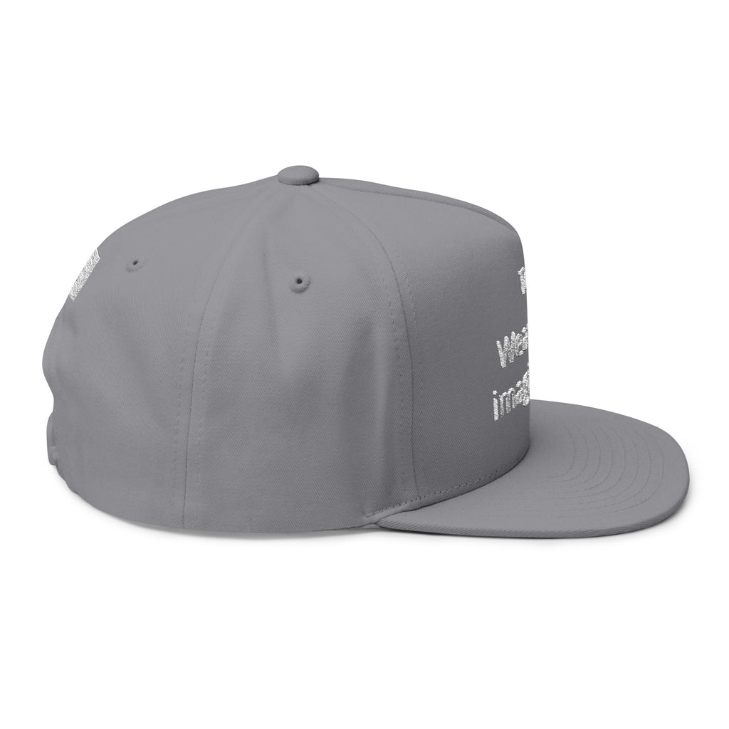 Embroidered Flat Brim Cap